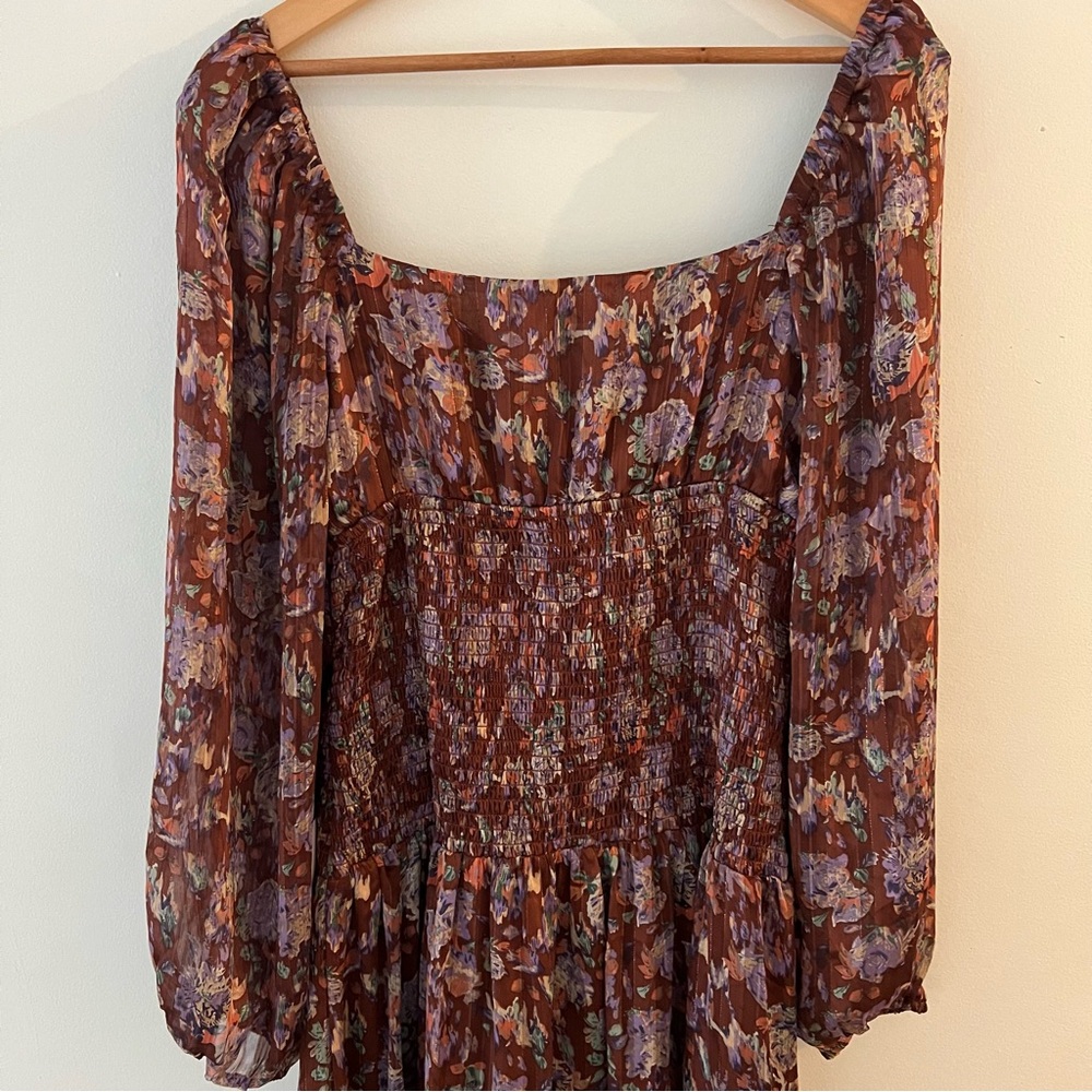 ASTR the Label Arlette Floral Long Sleeve Maxi Dress New with Tags Size Large - Picture 9 of 16